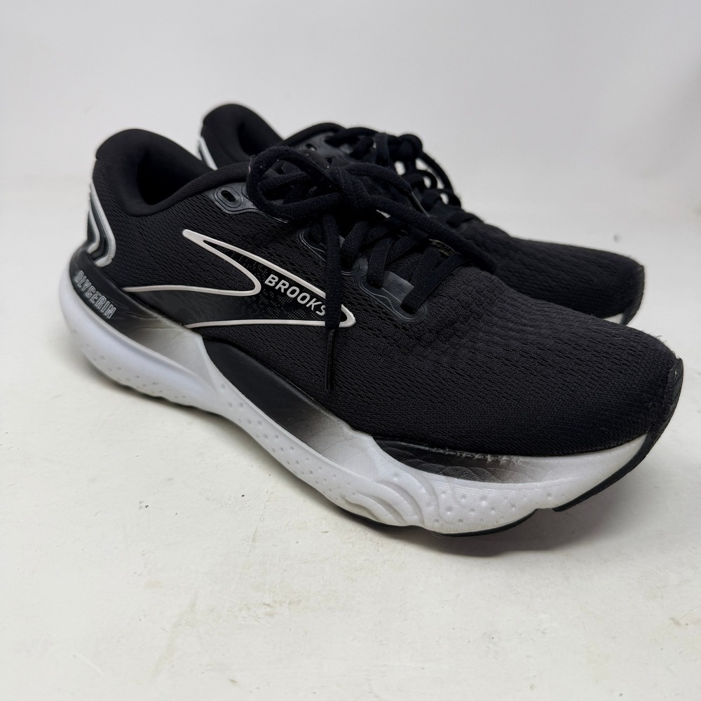 Brooks Running Shoes Womens 7.5 Glycerin 21 Black White 1204081B090 EUC